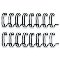 FELLOWES (100) wires negro 6mm (<35h.) doble espiral metálico wire