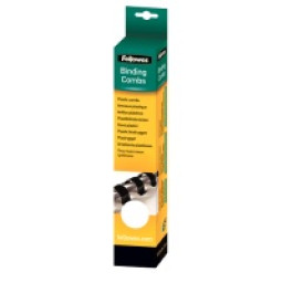 FELLOWES (100) canutillos blancos 10mm (41-55h.) para encuadernadora de canutillos de plástico