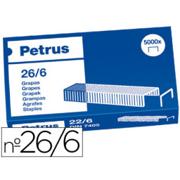Caja 5000 grapas PETRUS 26/6 