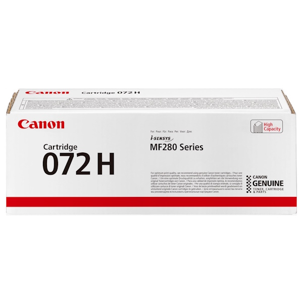 Toner CANON 072H: i-SENSYS MF280 MF287 Black 4.100p.