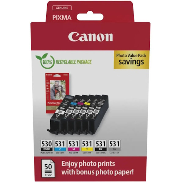 C.t. CANON PGI530/CLI531 PGBK/C/M/Y/BK/GY Photo Value