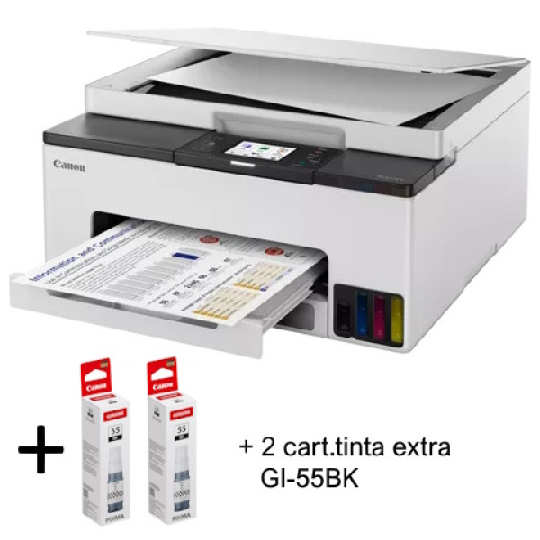 Multifunción CANON MAXIFY GX1050 EB2 blanca 3-1 15/10pm 250h Duplex USB/Eth/Wifi +2bot.extra
