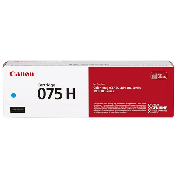 Toner CANON 075H C: LBP646 LBP647 MF664 MF667 cyan 2.500p.