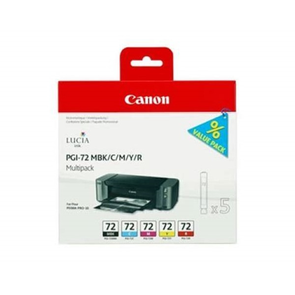 (5) C.t. CANON PGI-72KIT-PH:  Pixma Pro 10 Kit PBK/GY/PM/PC/CO