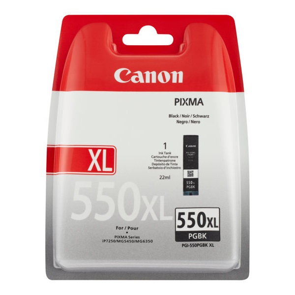 C.t. CANON PGBK-550XL negro pig Pixma IP7250  IP7240 MG5440 Alta capacidad *BLISTER ALARMA*
