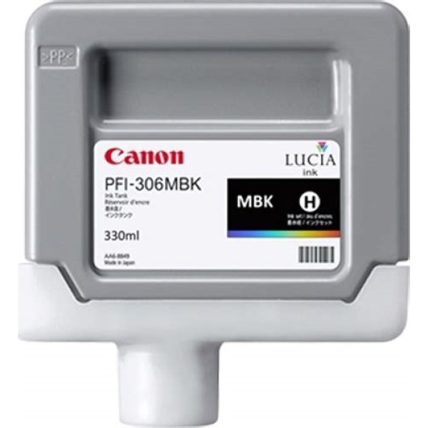 C.t. CANON PFI-306MBK negro mate 330ml IPF8300 IPF8400 IPF9400