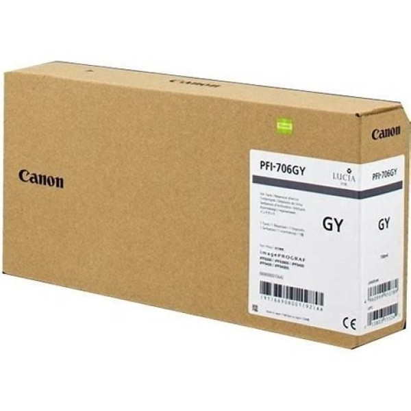 C.t. CANON PFI-706GY gris 700ml IPF8300 IPF8400 IPF9400 C.t. CANON PFI-706GY gris 700ml IPF8300 IPF8400 IPF9400