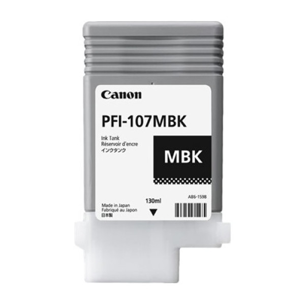 C.t. CANON PFI-107MBK negro mate 130ml IPF670 IPF680 IPF685