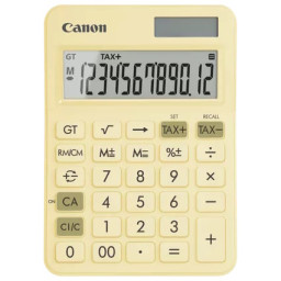 Calculadora CANON LS-125KB-PYL HB amarilla sobremesa, 12-dig, dual-power