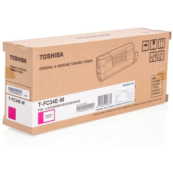 Toner TOSHIBA T-FC34E-M: e-Studio 287 347 407 11.500p. magenta Toner TOSHIBA T-FC34E-M: e-Studio 287 347 407 11.500p. magenta