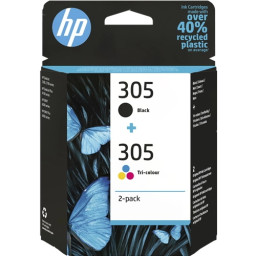C.t.HP #305 negro +  C.t.HP #305 tricolor Deskjet 2720 4120 Envy 6420