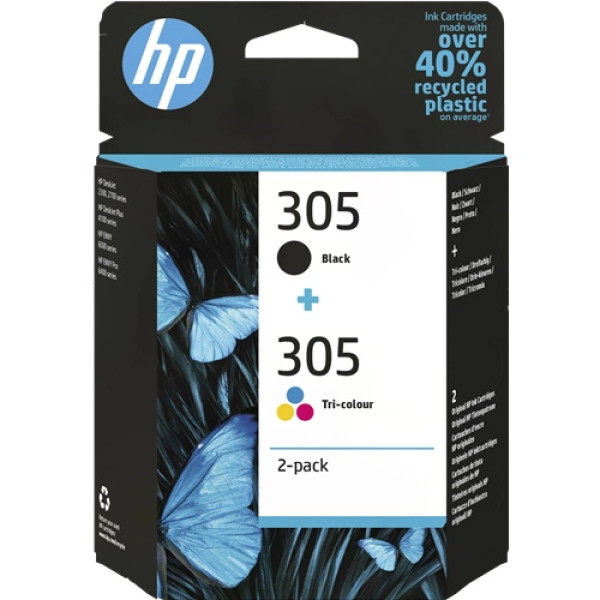 C.t.HP #305 negro +  C.t.HP #305 tricolor Deskjet 2720 4120 Envy 6420