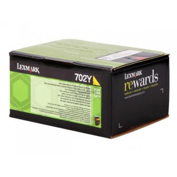 Toner LEXMARK #702Y amarillo CS310 CS410 CS510 1.000p. (70C20YE)