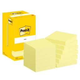 (12) Blocs de 100 notas adhesivas POST-IT 76x76mm amarillas (654-CY)(7100290160)(FT500072937) (12) Blocs de 100 notas adhesivas POST-IT 76x76mm amarillas (654-CY)(7100290160)(FT500072937)
