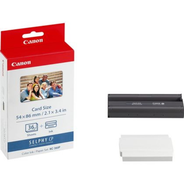 C.t. +papel 36h. CANON KC-36IP Selphy CP800 CP900 CP1000 CP1200 CP1300 CP1500 54x86mm
