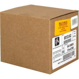 (12) C. transferencia térmica ZEBRA 2300 negro cera (wax) 57mm x 74m.