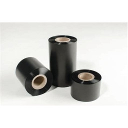 (12) C. transferencia térmica ZEBRA 3200 negro cera/resina (wax/resin)  57mm x 74m.