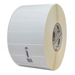 (12)Rollos etiquetas transfer ZEBRA Z-Select 2000T 102x25mm, 2580et/rollo blanca permanente perforada