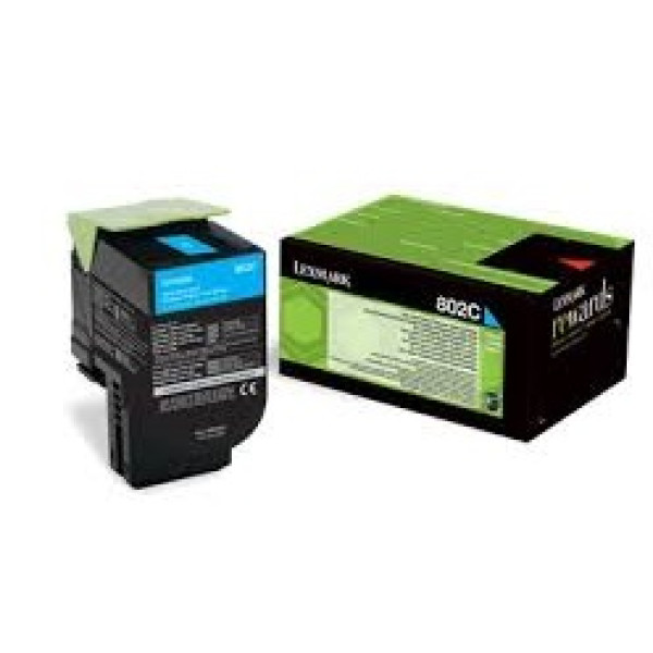 Toner LEXMARK #802C cian CX310 CX410 CX510 1.000p.
