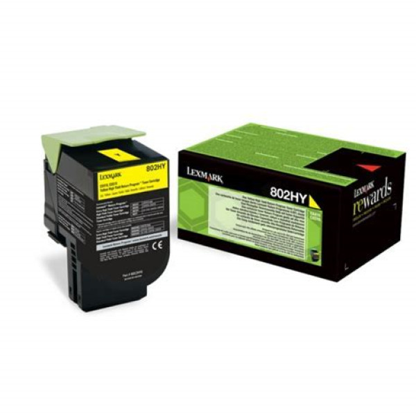 Toner LEXMARK #802HY amarillo CX410 CX510 3.000p. (80C2HYE)