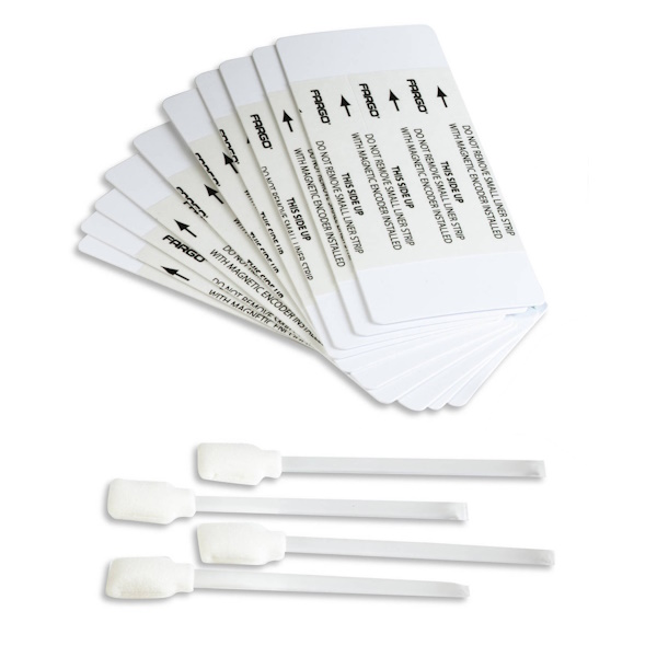 Cleaning kit HID FARGO DTC1500 DTC4250 DTC4500 4 swabs + 10 cards