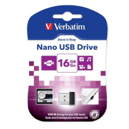 VERBATIM Store'n'Stay Nano USB 2.0 16GB Lectura 12Mb/s, Escritura 5Mb/s 