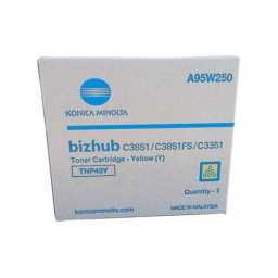Toner KONICA-MINOLTA TNP49Y:  Bizhub C3851 Yellow C3351 12.000p.