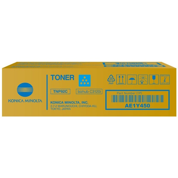 Toner KONICA-MINOLTA TNP92 cyan Bizhub C3120i  4.000p.