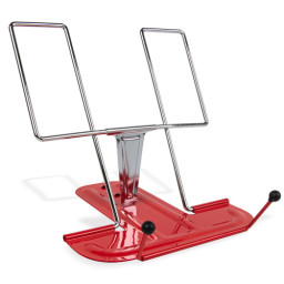 Atril metálico LIDERPAPEL para libros o revistas con 3 posiciones, color rojo (SN-6870)