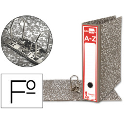 Archivador AZ LIDERPAPEL de palanca FOLIO Classic Red lomo 80mm sin rado, Negro