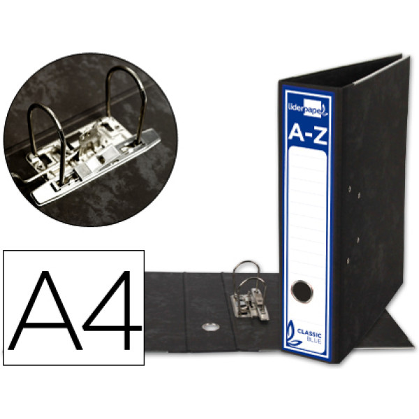 Archivador AZ LIDERPAPEL de palanca DIN A4 Classic Blue lomo 80mm sin rado,