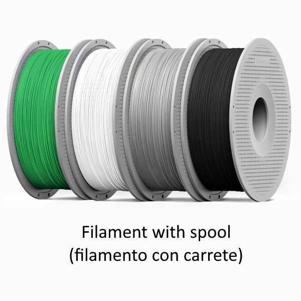 Filamento 3D BAMBU LAB PLA Basic negro 1,75mm 1Kg. (filamento con carrete)