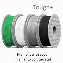 Filamento 3D BAMBU LAB PLA Tough+ blanco 1,75mm 1Kg. (filamento con carrete)