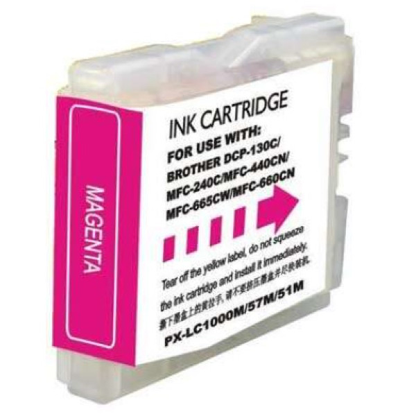 C.t. compatible BROTHER LC1100M/LC970M (XL) 26.6ml magenta C.t. compatible BROTHER LC1100M/LC970M (XL) 26.6ml magenta