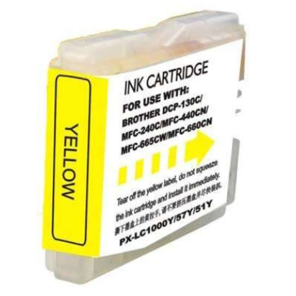 C.t. compatible BROTHER LC1100Y/LC970Y (XL) 26.6ml yellow C.t. compatible BROTHER LC1100Y/LC970Y (XL) 26.6ml yellow