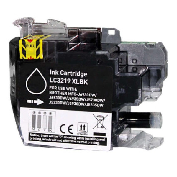 C.t. compatible BROTHER LC3219XLBK 60ml Black