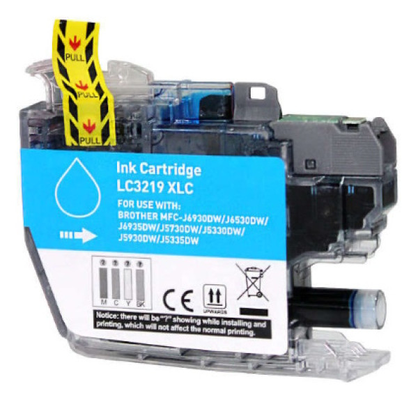 C.t. compatible BROTHER LC3219XLC 18ml cyan