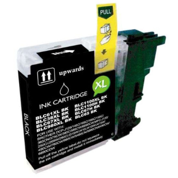 C.t. compatible BROTHER LC980BK/LC985BK/LC1100BK 28ml Black