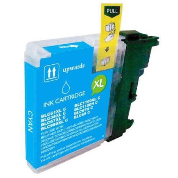 C.t. compatible BROTHER LC980C/LC985C/LC1100C 18ml Cyan