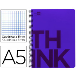 Bloc LIDERPAPEL espiral A5 micro Think   160h. 70g 5mm  5 bandas