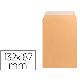 (500) Bolsas LIDERPAPEL 187x132mm kraft marrón nº4 80gr salarios (31936)