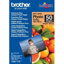 Papel glossy BROTHER 50h.10x15 260gr inkjet color