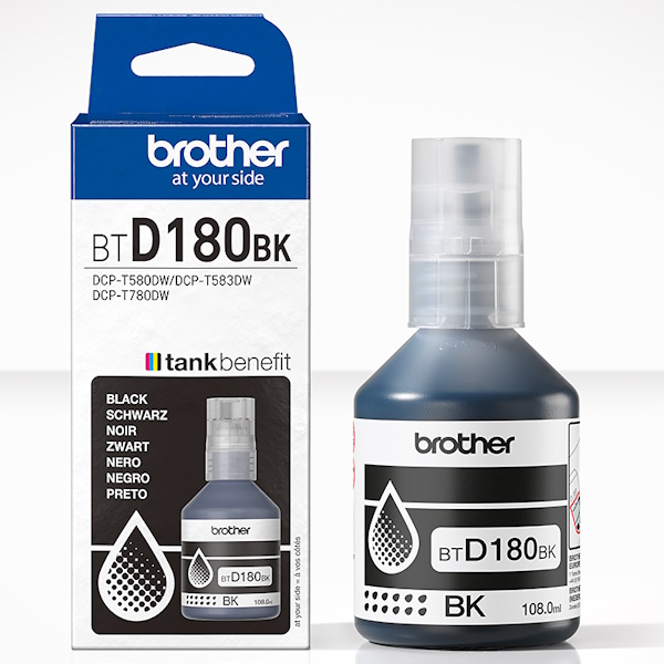 Botella tinta BROTHER D180BK negro DCT-T580 DCT-T780  7.500p.
