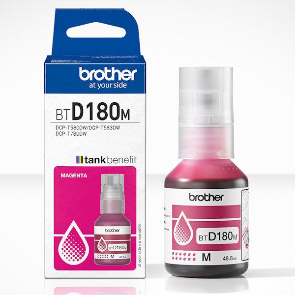 Botella tinta BROTHER D180M magenta DCT-T580 DCT-T780  5.000p.