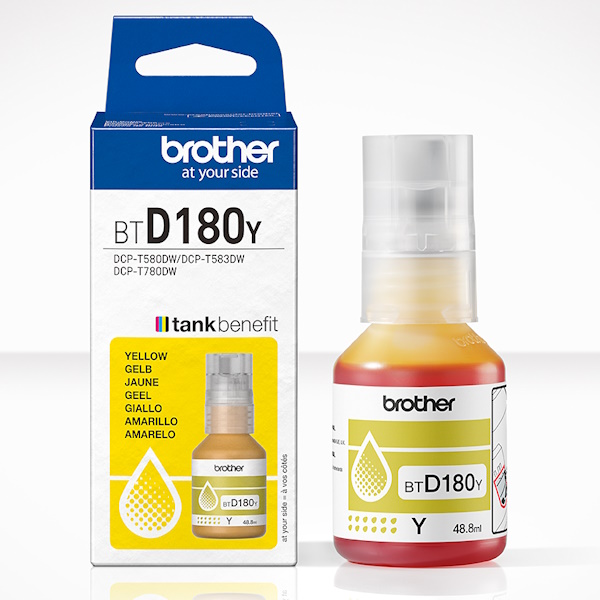 Botella tinta BROTHER D180Y amarillo DCT-T580 DCT-T780  5.000p.