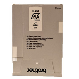 Papel térmico BROTHER 30h A6 (caja 10 blocs) original y copia - MW260