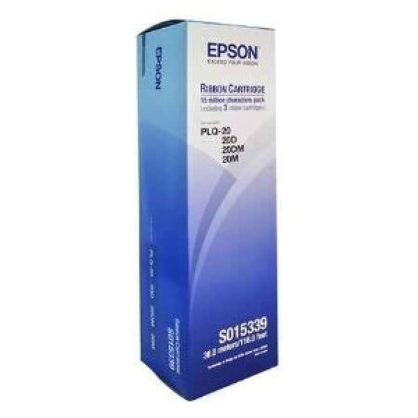 (3) C.I.EPSON PLQ20 PLQ22  PLQ30 negra pack de 3un