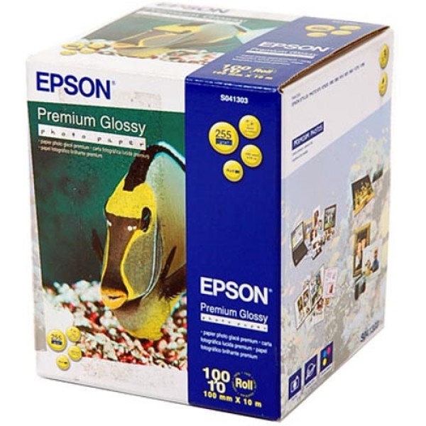 Premium Glossy Photo paper EPSON 100mmx8m rollo PHOTO 255g. *