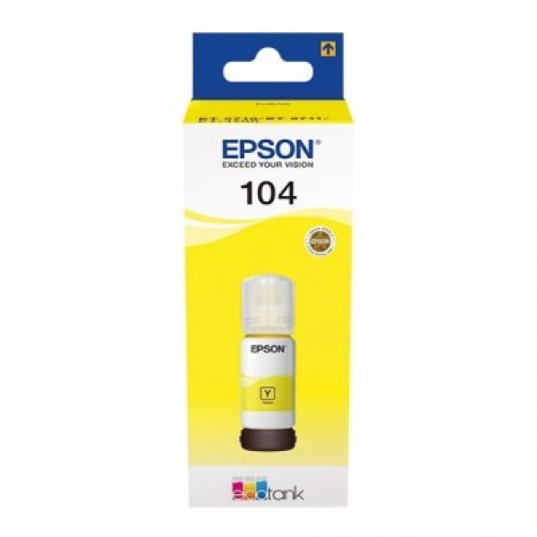 EPSON 104 EcoTank yellow ink bottle 70ml. EcoTank ET2710 ET2711 ET4800