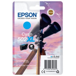 C.t.EPSON #502XL cian XP5100 XP5105 WF2860 WF2865 6,4ml (prismáticos)